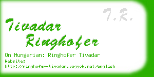 tivadar ringhofer business card